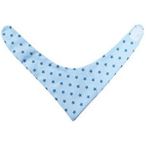 La Fraise Rouge 4251005603000 sjaal klittenband Adam, driehoekig doek, lichtblauw met donkerblauwe sterren