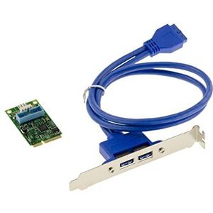 KALEA-INFORMATIQUE Mini PCI Express MiniPCIe 2 Poort USB3 5G Chipset Via Kaart, met Beugel voor 2X USB 3.0 A