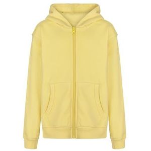 Mukua Byron Kids Sweatshirt met ritssluiting en capuchon, Summer Yellow, maat 5/6