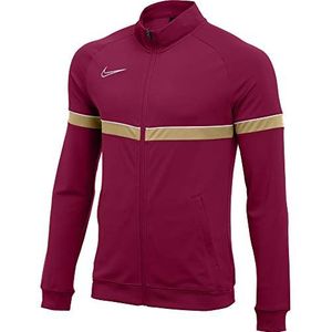 Nike Heren Dri-Fit Academy 21 Track Jacket, Team Rood/Wit/Jersey Goud/Wit, S