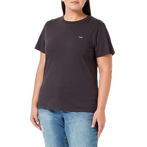 Wrangler Slim Tee T-shirt voor dames, Verguld zwart., XL