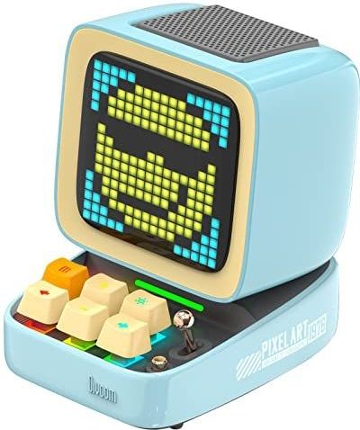 Divoom Ditoo Pixel Art LED draagbare Bluetooth luidspreker, 256 programmeerbaar LED-paneel met feestlicht, smart digitale tafelklok,ondersteunt TF-kaart