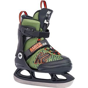 K2 Skates Raider Ice schaatsen voor jongens, groen-oranje, M (EU: 32-37 — UK: 13c-4 — MP: 19-23)