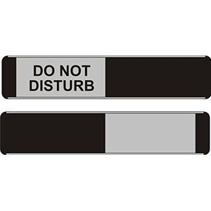 Stewart Superior BA104 deurplaat met schuif ""Do Not Disturb"" 255 x 52 mm aluminium/PVC