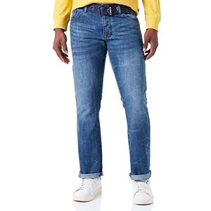 Enzo Rechte jeans voor heren, Blauw (Mid Stonewash Msw), 28W / 32L