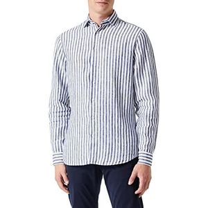 Seidensticker Men's Shaped Fit shirt met lange mouwen, blauw, 42, blauw, 42
