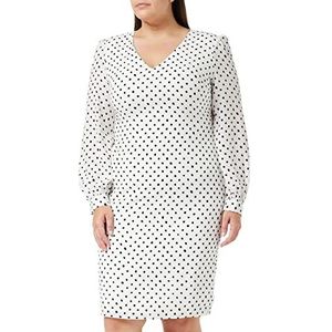 Gina Bacconi Dames Spot Georgette Jurk Cocktail, Gebroken Wit/Bk, 38 NL