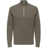 ONLY & SONS Onsphil Reg 12 Struc Half Zip Knit Noos, bonge koord, L