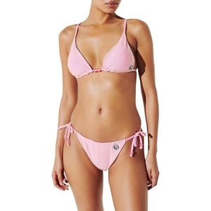 Karl Lagerfeld B.V Ikon Stripe Triangle TOP, wit/roze streep, XS