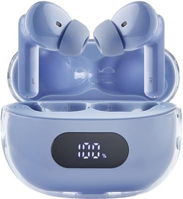 Intenso Buds Plus T315AE T315AE T315AE Draadloze hoofdtelefoon met Active Noise Cancelling, ENC, Bluetooth en tot 25 uur muziekweergave, blauw