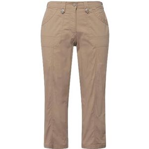 Ulla Popken Cargobroek voor dames, grote maten, met oprolbare pijpen, kit, W56 / L32