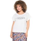 Ulla Popken - Shirt - Zwart - Jersey - Ronde Hals - Kwartmouw