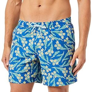 Hackett London Mannen kustbloemen zwembroek, Blauw, XXL