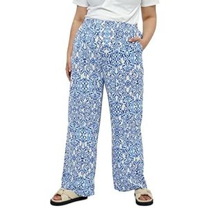 Peppercorn Dames Nicoline broek Curve, Marina Blue Print, 22, Print Marina Blauw, 48 grote maten