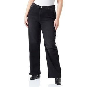 ONLY CARMAKOMA Brede jeans voor dames, zwart, 54W x 32L