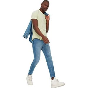 TRENDYOL Skinny Fit Skinny Jeans voor heren, middelhoge tailleband, lichtblauw, 30