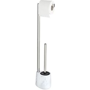 Wenko Toiletrolhouder- En Borstel Adrada 72 Cm Keramiek Zilver