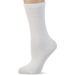 Nur Die Bamboe sok zonder drukkende naden, bijzonder zacht en ademend, comfortabele afsluitband voor dames, wit, 39-42 EU