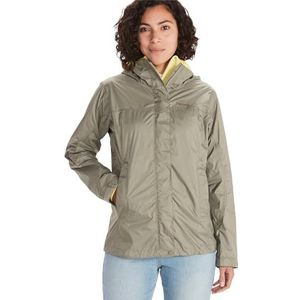 Marmot Women's Wm's PreCip Eco Jacket, Waterproof Jacket, Lightweight Hooded Rain Jacket, Windproof Raincoat, Breathable Windbreaker, Ideal for Running and Hiking, Vetiver, S
