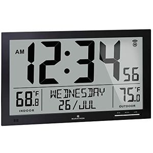 Denver - Digitale Atoomklok - Wandklok - Met Temperatuur- en Datumweergave