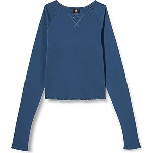 G-STAR Dames Cropped Baby Sis Raglan R T Ls Wmn Tops, Blauw (Rank Blue D23803-1141-868), XS