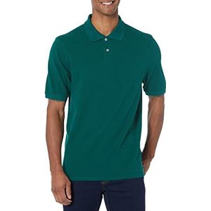 Amazon Essentials Men's Poloshirt van piqué-katoen met normale pasvorm (verkrijgbaar in grote en lange maten), Legergroen, S