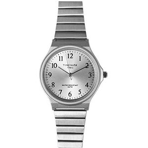 Timemark Digitaal polshorloge voor volwassenen, uniseks, met metalen armband TM24S, 50 hojas