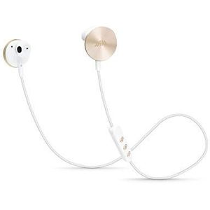 I am plus Buttons, draadloze Bluetooth in-ear hoofdtelefoon met geïntegreerde microfoon, goud en wit