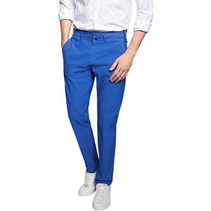 ESPRIT Collection Heren Chino broek 045EO2B021, blauw (Brilliant Blue 436)., 33W x 34L