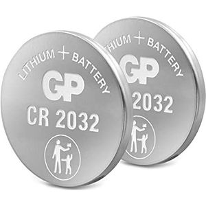 GP CR2032 C2 lithium knoopcelbatterij (3 volt), 2 stuks (blister met 2 stuks)