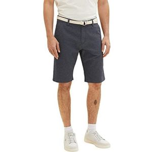 TOM TAILOR Mannen bermuda shorts 1035041, 29423 - Navy White Dobby, 28