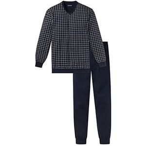Schiesser heren Pyjamaset Lange pyjama met manchetten - Nightwear Set, Donkerblauw_159618, 62