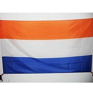 Vlag van de Nederlandse Prins 90x60 cm voor een paal - Prins van Oranje - Nederlandse vlaggen 60 x 90 cm - Banier 2x3 ft met gat - AZ FLAG