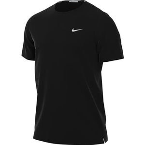 Nike DV9315-010 M NK DF UV Miler SS T-shirt heren zwart/reflecterend zilver maat 2XL-T, zwart/reflecterend zilver, XXL