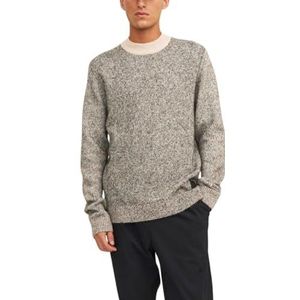 JACK & JONES Gebreide trui met ronde hals, gemêleerd, gebreide trui met ronde hals, Peyote, S