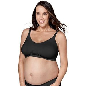 Medela Keep Cool Ultra Bra | Naadloze moederschaps- en voedingsbeha met 6 ademhalingszones, Soft Touch Fabric en extra ondersteuning, Zwart, L