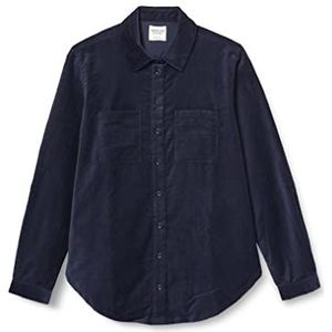 People Tree Dames Amaira Velvet Shirt, Navy, 16, marineblauw, 42