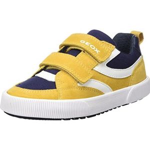 Geox J ALPHABEET Boy sneakers, geel/marineblauw, 36 EU, Geel navy, 36 EU