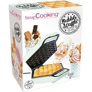 ScrapCooking - Bubble Waffle Factory - Hong Kong Bubble Wafelmachine - Elektrische wafelijzer voor Egg Waffles Bakballen - 180 Rotatie, Anti-aanbaklaag & Compact - Groen