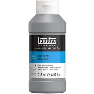 Liquitex 5320599 Professional grijze gesso, universele primer voor acrylverf, lichte en verouderingsbestendige primer, klaar voor gebruik - 237ml FLes,