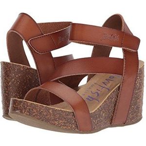 Blowfish Malibu Women's Hapuku Wedge Sandal, Scotch Dyecut,7.5M
