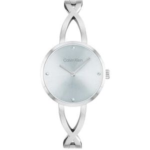 Calvin Klein - Sculpted Embrace - Polshorloge - Blauw - Staal - 28 mm