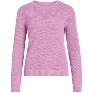 Vila Vrouwelijke gebreide trui, basic, Pastel Lavender, S