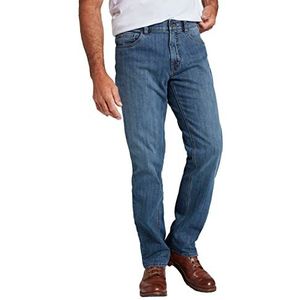JP 1880 Heren grote maten grote maten Menswear L-8XL jeans, 5-pocket, elastische comfortabele band, regular fit 703353, Denim Blauw, 52