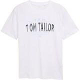 TOM TAILOR Shirt  nachtblauw / lichtblauw / wit