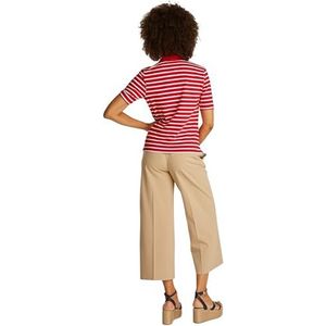 TOMMY HILFIGER Dames 1985 REG Pique Polo SS WW0WW43224, Rood (Primair Rood/Ecru Stp), XXS