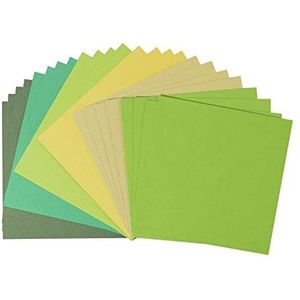 Vaessen Creative Florence Scrapbook-papier, 216 g, 6 x 6 x 24 vellen, multipack, groen, papier, multicolor, 15 x 15 x 0,8 cm