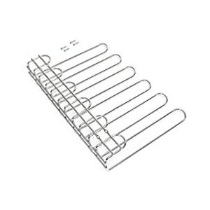 Emuca - Glazenhouder met 5 regels voor meubels, glazen rail voor planken of bars, 320 mm, staal, verchroomd
