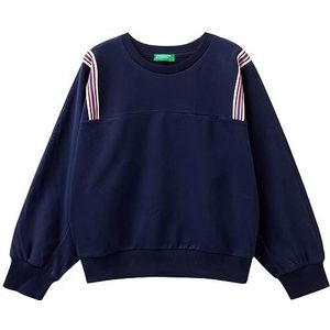 United Colors of Benetton Trainingsshirt voor meisjes en meisjes, donkerblauw 252, 120 cm