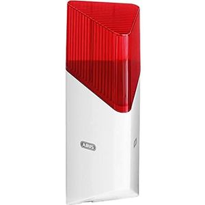 ABUS draadloze sirene Smartvest voor draadloze alarminstallatie | tot 100 dB volume | binnen en buiten montage | werkt op batterijen | wit | 38832